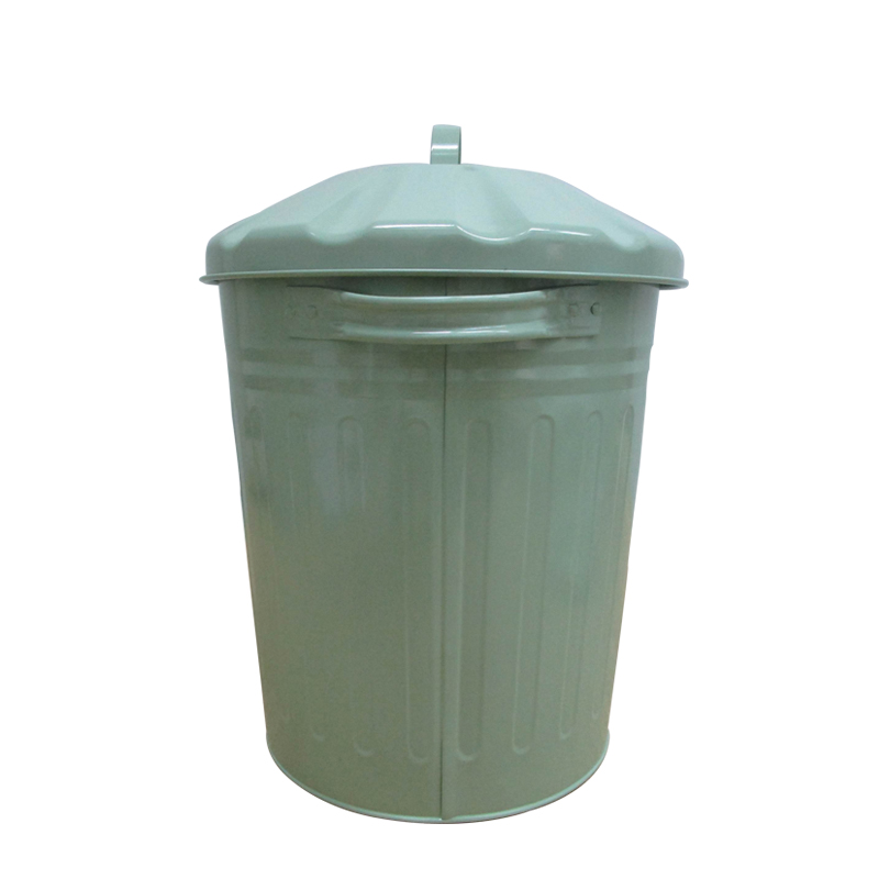Galvanized Steel Home garden 3 Gallon / 12 Liter outdoor trash can