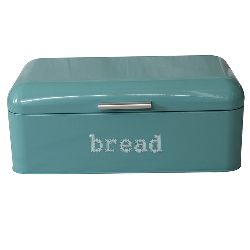 Bread Box for Kitchen Retro Design Galvanized Steel Bread Bin with Powder Coating