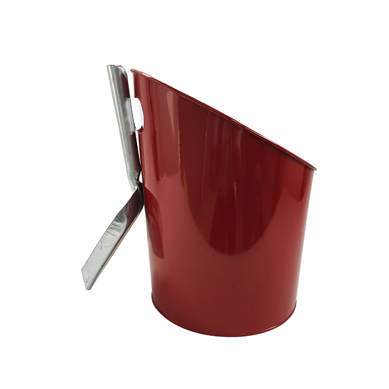 Home Decorative fireplace accessories red metal Coal bucket with shovel