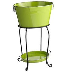 Home Galvanized Metal Party Drink Holder Beverage Tub with Stand