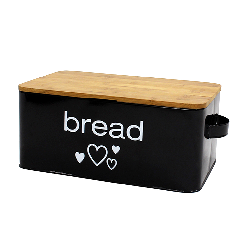 Extra Large Space Saving Vertical Bread Box with Eco Bamboo Cutting Board Lid -  Farmhouse Breadbox Bread Holder