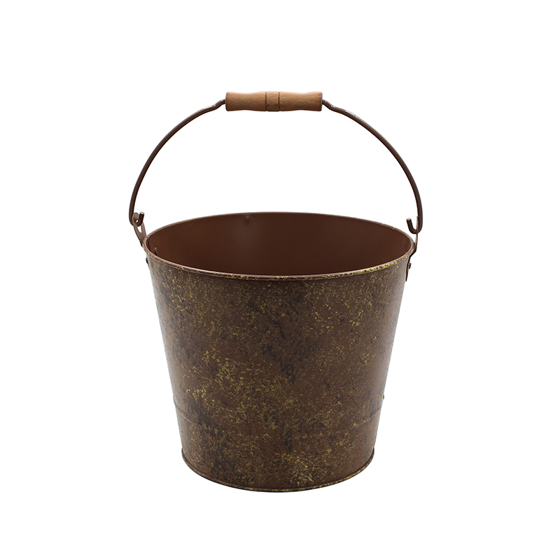 Vintage Farmhouse Style Galvanized Metal Rustic bucket for sale