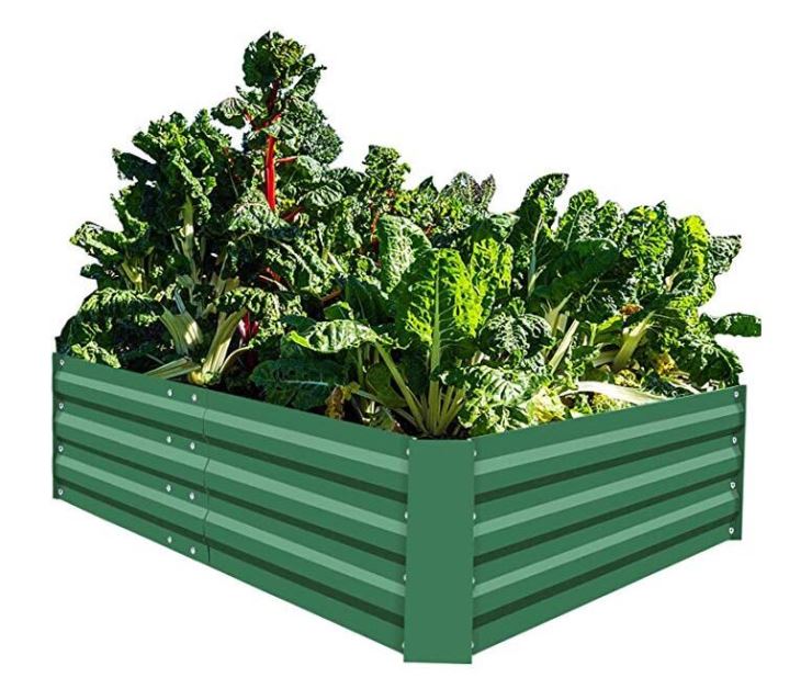 Outdoor Herb Large Planter Box Steel Gardening Kit Metal Raised Garden Beds for Vegetables