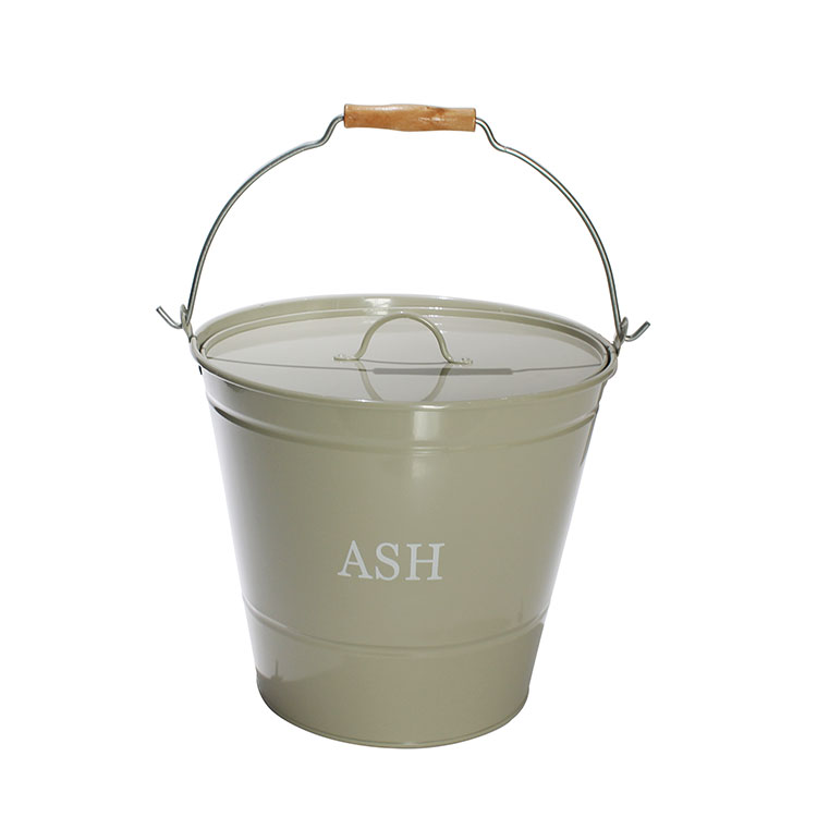 Fireside Galvanized Metal Ash Bucket With Lid 