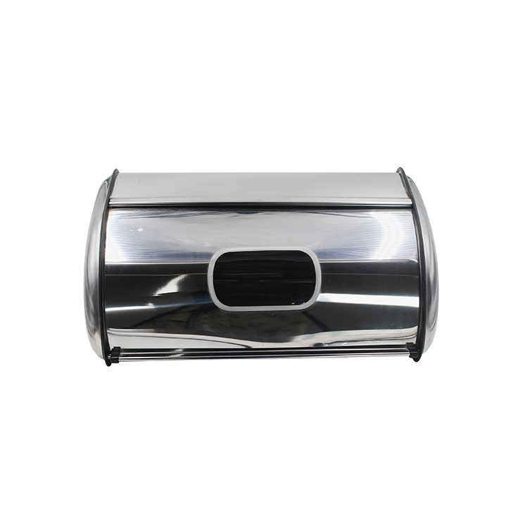 Bread Box for Kitchen Counter Matte Stainless Steel Bread Storage Bin Container with Roll up Lid