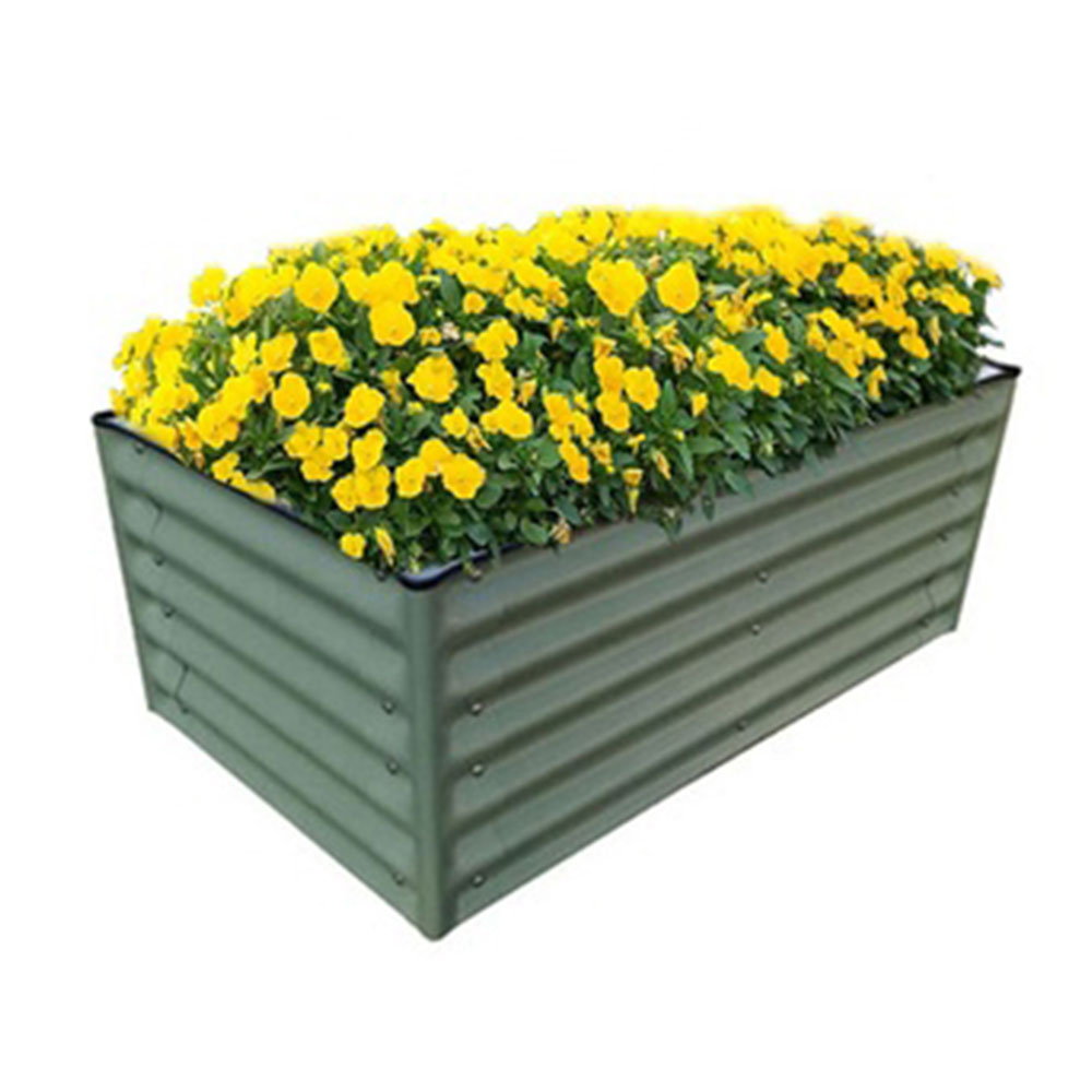 Galvanized Metal Raised Garden Bed Outdoor Planter Box Garden Bed Kit for Vegetables Flowers Herbs and Succulents
