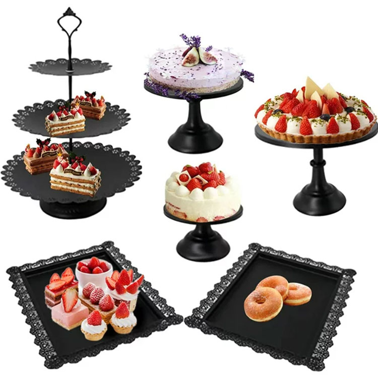 Metal 6 Pieces Dessert Table Display Stand Cupcake Stand Holder Cup Cake Stand Set for Wedding Birthday Party Decor